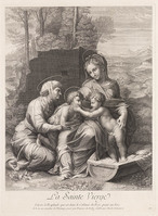 KG 14556
<br/>
Maria met kind en de Heilige Elisabeth met Johannes de Doper
<br/>
<em>Poilly, François I de (1622-1693)</em>